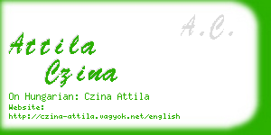 attila czina business card